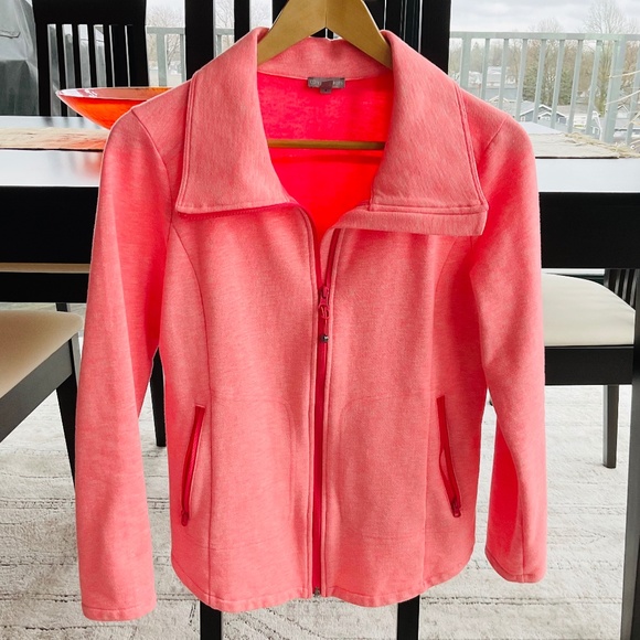 NWOT T for Talbots soft full zip jacket; Peachy-Pink, Small - Picture 12 of 12